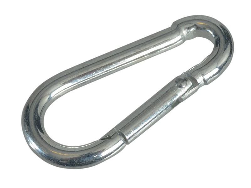 Faithfull FAICHFBS40 Fire Brigade Snap Hook 4mm Zinc Plated (Pack 4)