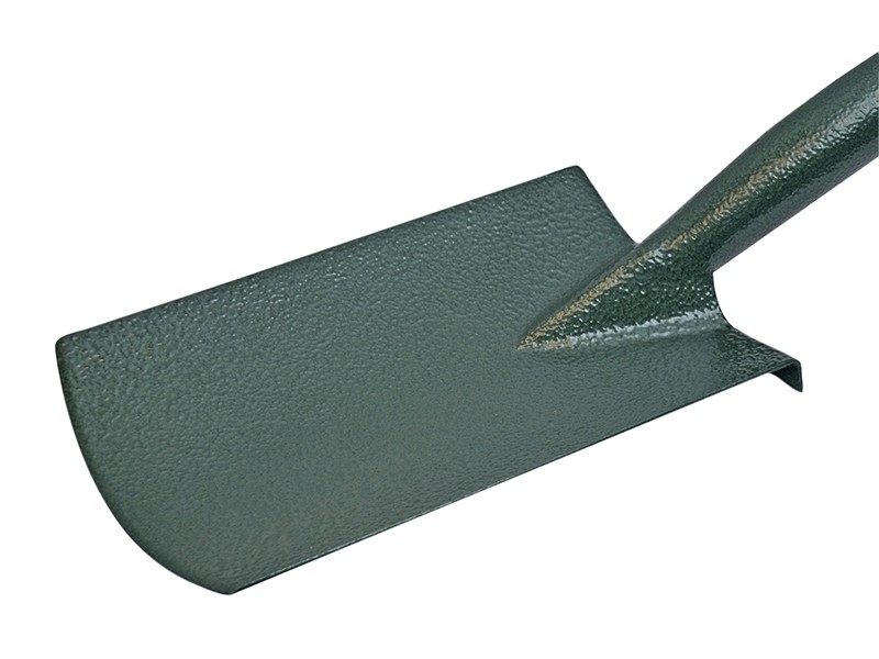 A Faithfull short-handled square-bladed spade with a steel blade and a wooden or fibreglass shaft, for general digging work.