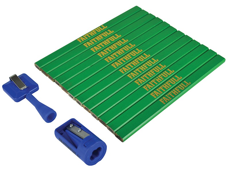 A marking tool with a hardened scribing tip or pencil lead, used for accurately marking cut lines on timber, metal, and masonry.