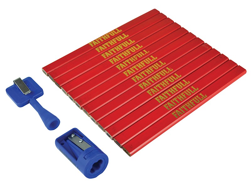 A marking tool with a hardened scribing tip or pencil lead, used for accurately marking cut lines on timber, metal, and masonry.