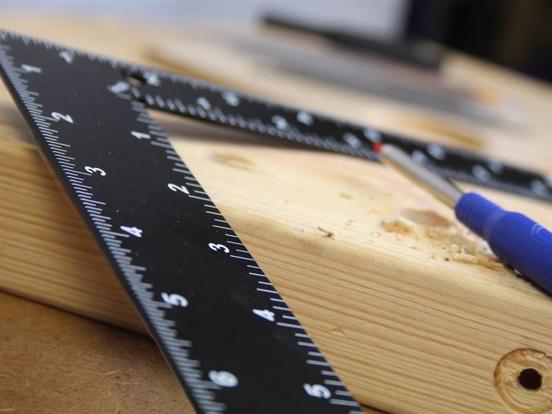 A precision steel try square with a hardened blade and a machined stock, used for checking and marking right angles in woodworking and metalwork.