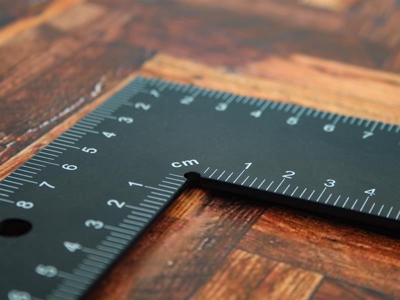 A precision steel try square with a hardened blade and a machined stock, used for checking and marking right angles in woodworking and metalwork.