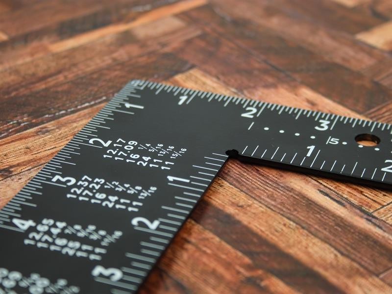 A precision steel try square with a hardened blade and a machined stock, used for checking and marking right angles in woodworking and metalwork.