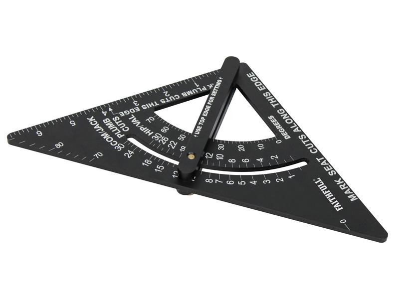A precision steel try square with a hardened blade and a machined stock, used for checking and marking right angles in woodworking and metalwork.