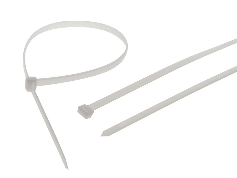 Faithfull FAICT600WHD Heavy-Duty Cable Ties White 9.0 x 600mm (Pack 10)