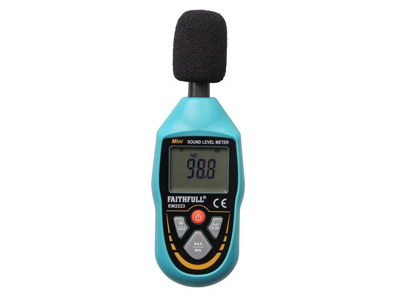 A Faithfull  spirit level with an extruded aluminium body and accurate vials, for checking horizontal and vertical alignment.