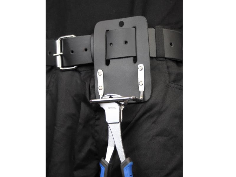 A cutting knife with a steel blade and an ergonomic handle, for general site and workshop use.