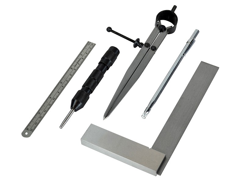 A marking tool with a hardened scribing tip or pencil lead, used for accurately marking cut lines on timber, metal, and masonry.