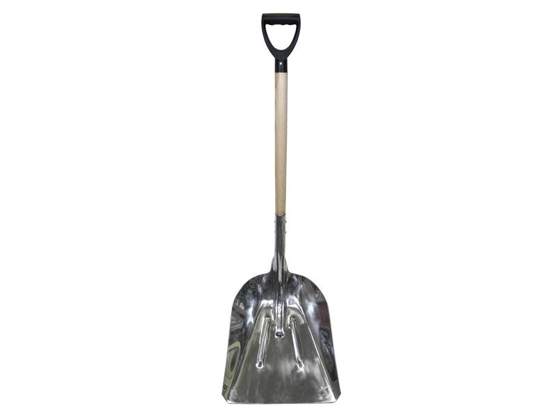 A Faithfull short-handled square-bladed spade with a steel blade and a wooden or fibreglass shaft, for general digging work.