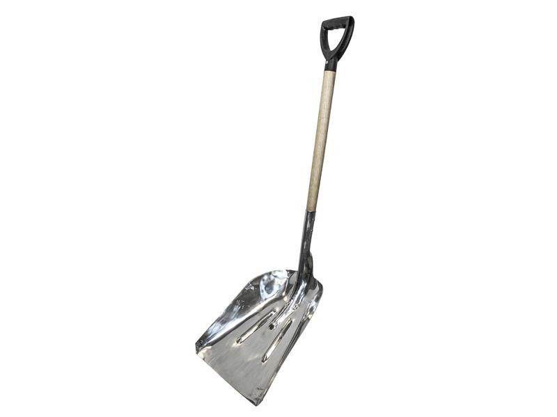 A Faithfull short-handled square-bladed spade with a steel blade and a wooden or fibreglass shaft, for general digging work.