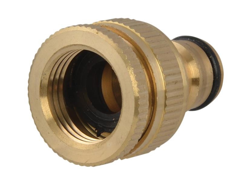 Faithfull FAIHOSETC Brass Dual Tap Connector 12.5-19mm (1/2 - 3/4in)