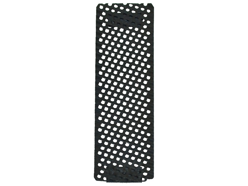 A Faithfull needle file with a hardened steel abrasive surface and a turned wooden or synthetic handle, for shaping and deburring metal.