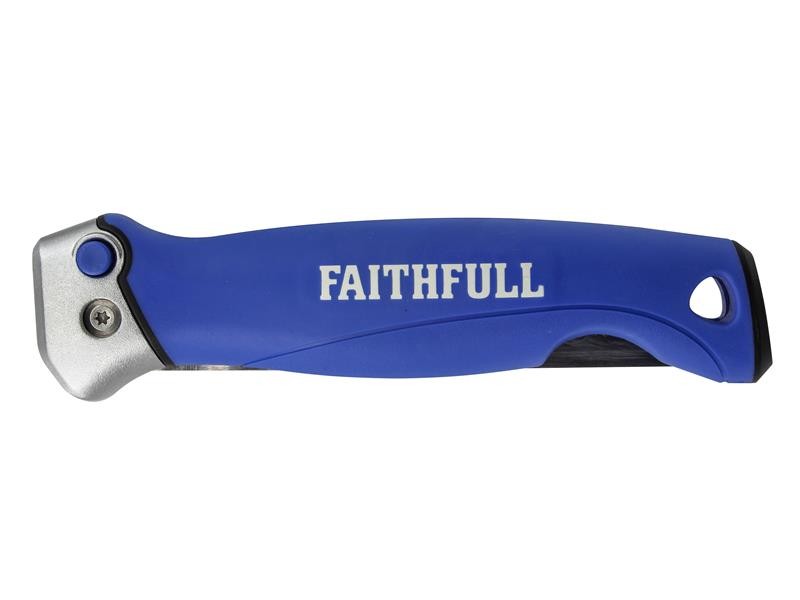 A saw with a hardened blade and a comfortable handle, for cutting timber, metal, or masonry.