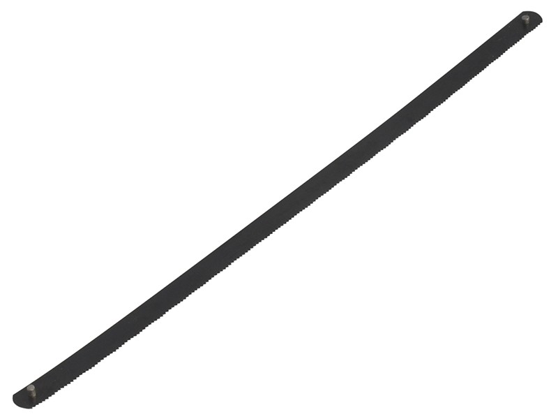A hacksaw with a metal frame, adjustable blade tension, and a pistol-grip handle, for cutting metal bar, pipe, and conduit.
