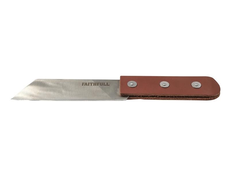 A cutting knife with a steel blade and an ergonomic handle, for general site and workshop use.