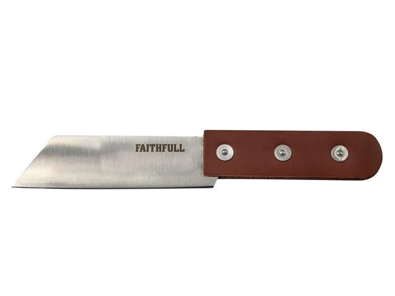 A cutting knife with a steel blade and an ergonomic handle, for general site and workshop use.
