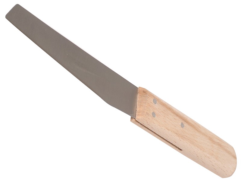 A cutting knife with a steel blade and an ergonomic handle, for general site and workshop use.