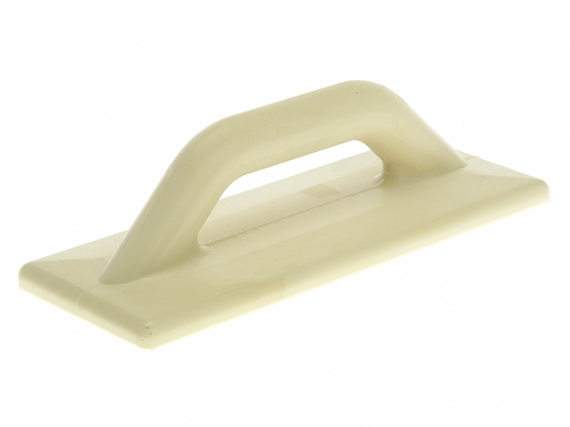 A Faithfull wooden float with a flat face and a wooden or plastic handle, used for spreading and texturing render and plaster.