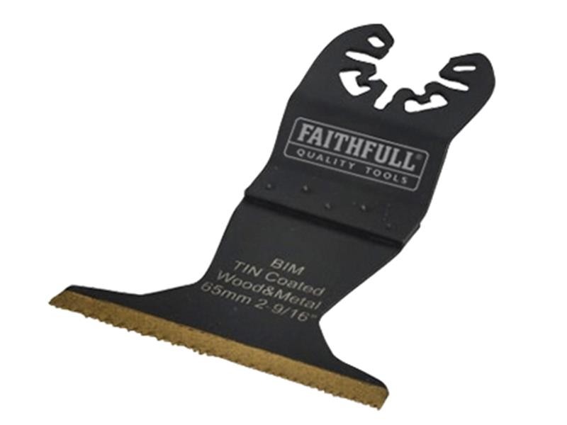 Faithfull FAIMFBM65 Multi-Functional Tool Bi-Metal Flush Cut TiN Coated Blade 65mm