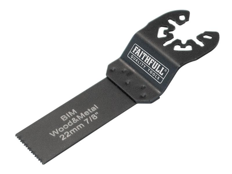 Faithfull FAIMFWM22 Multi-Functional Tool Flush Cut Wood/Bi-Metal Blade 22mm