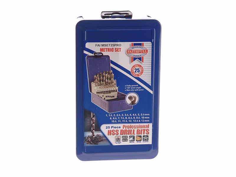 A set of Faithfull screwdrivers with colour-coded handles covering a range of flathead and Phillips sizes.,