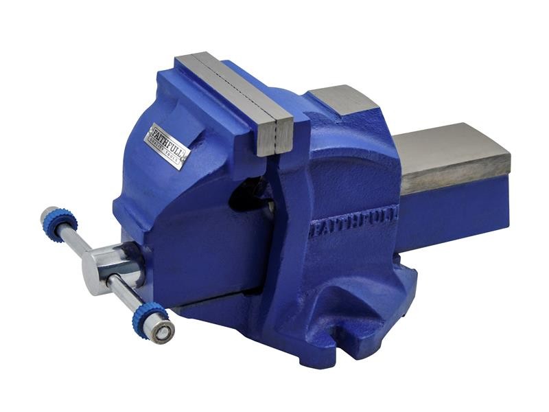 A Faithfull clamp with an adjustable jaw and a screw-tightening mechanism, for holding workpieces in position during cutting, drilling, or bonding.