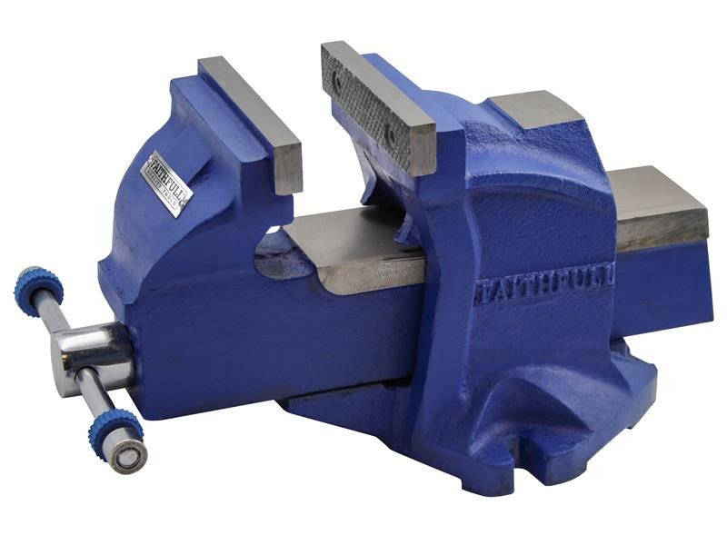 A Faithfull clamp with an adjustable jaw and a screw-tightening mechanism, for holding workpieces in position during cutting, drilling, or bonding.
