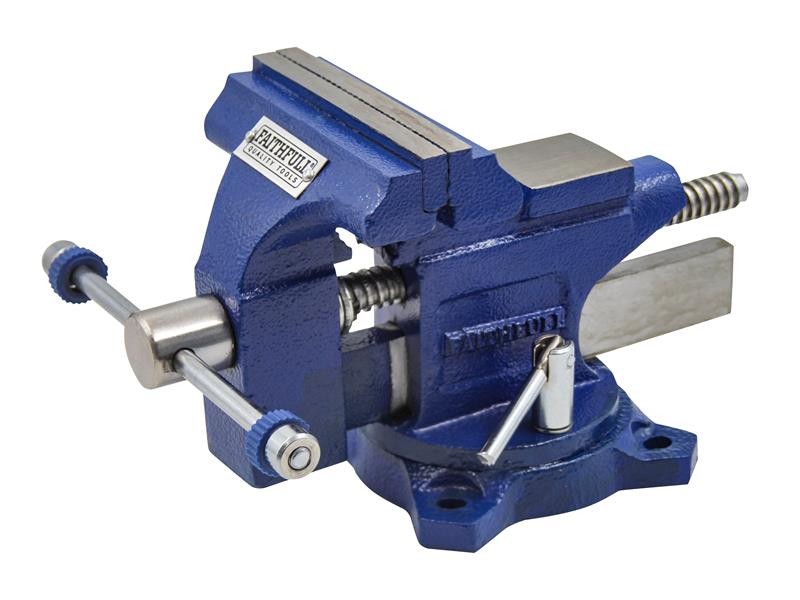 A Faithfull clamp with an adjustable jaw and a screw-tightening mechanism, for holding workpieces in position during cutting, drilling, or bonding.