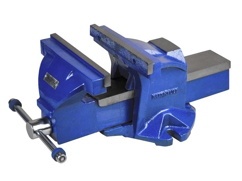 A Faithfull clamp with an adjustable jaw and a screw-tightening mechanism, for holding workpieces in position during cutting, drilling, or bonding.