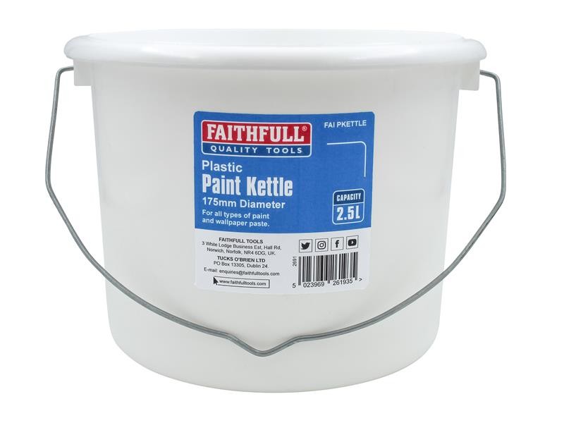 A 2.5 litre tin of Faithfull protective metal paint for long-lasting rust protection on ferrous metal surfaces.,