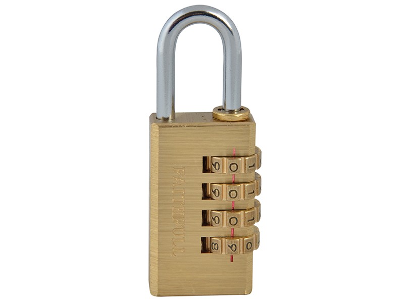 Faithfull FAIPLB28COM Brass Combination Padlock 28mm