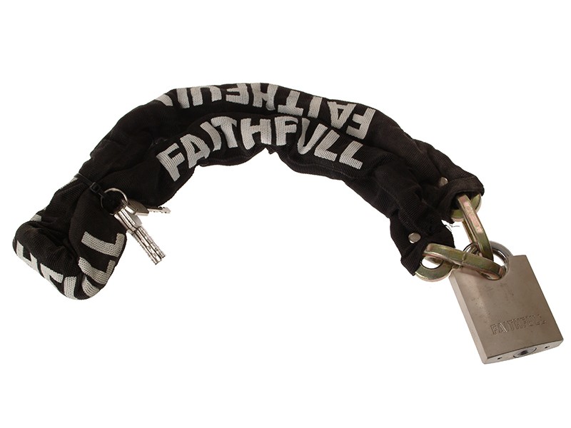 Faithfull FAIPLCHSET Padlock & Chain 1m x 9.5mm