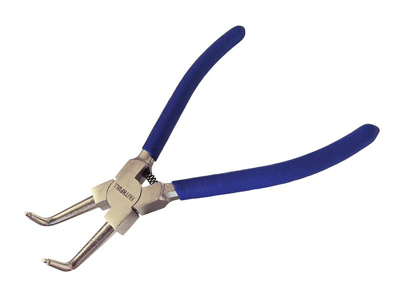 A pair of Faithfull circlip pliers with interchangeable tips for fitting and removing internal and external circlips.,