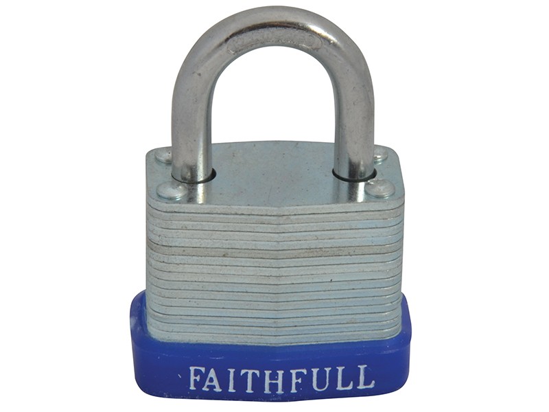 Faithfull FAIPLLAM30 Laminated Steel Padlock 30mm 3 Keys