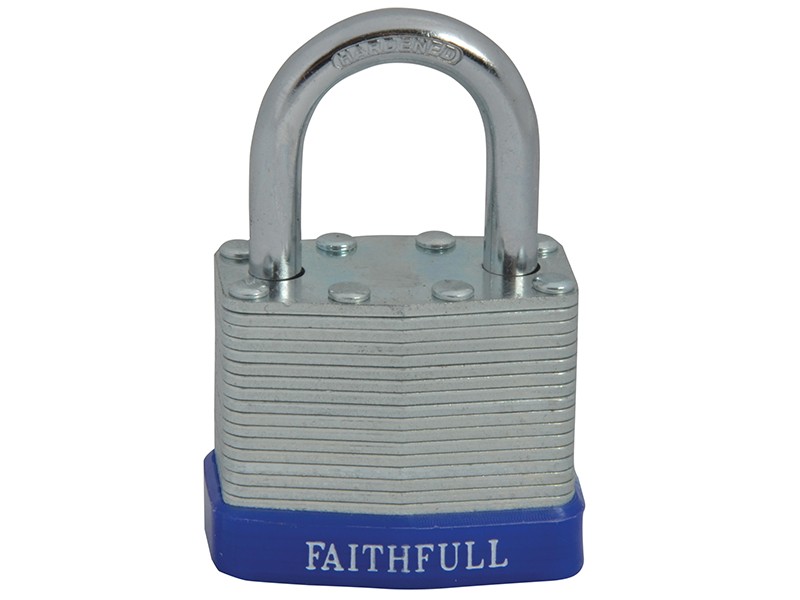 Faithfull FAIPLLAM40 Laminated Steel Padlock 40mm 3 Keys