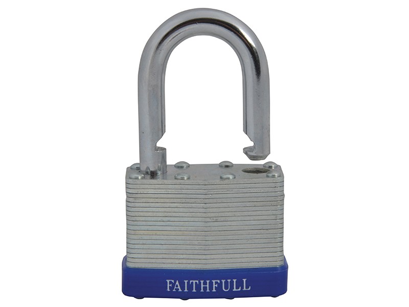 Faithfull FAIPLLAM50 Laminated Steel Padlock 50mm 3 Keys