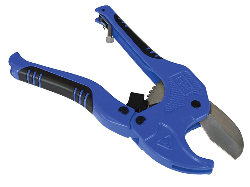 A cutting knife with a steel blade and an ergonomic handle, for general site and workshop use.