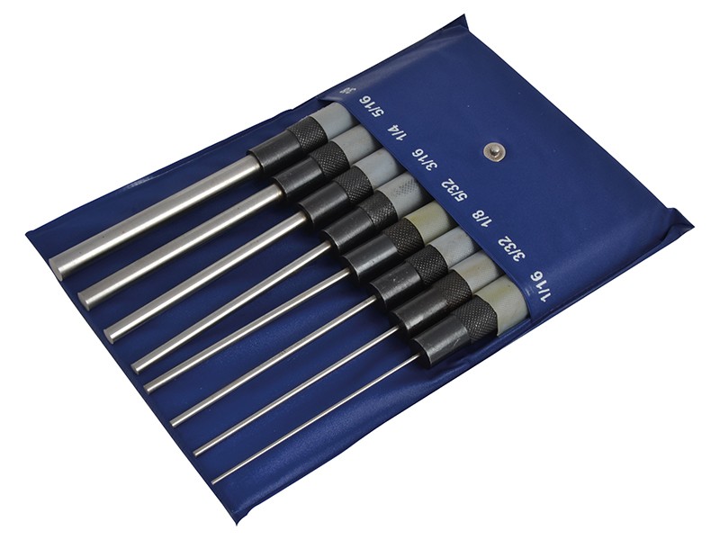 Faithfull FAIPPSET8RHL Long Series Pin Punch Set, 8 Piece