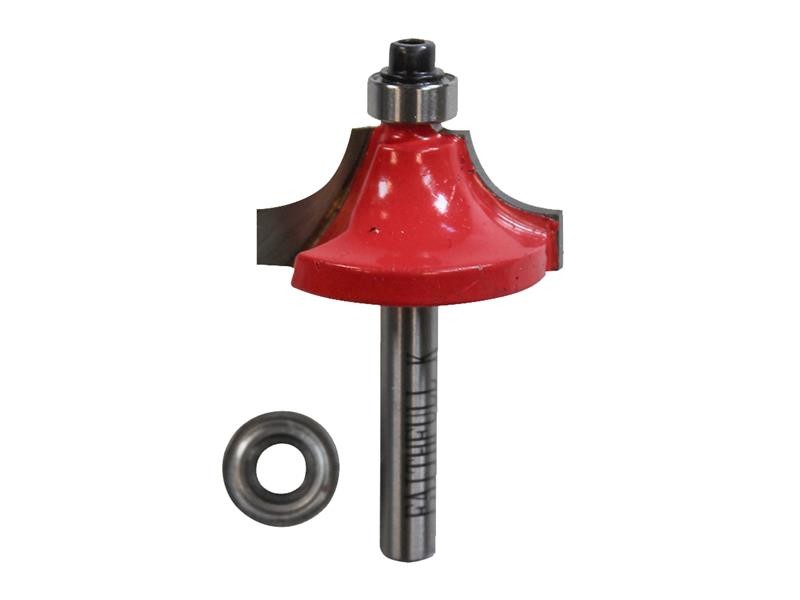 A Faithfull plunge router with a fine depth adjuster and a guide fence, for cutting grooves, rebates, and profiles in timber.