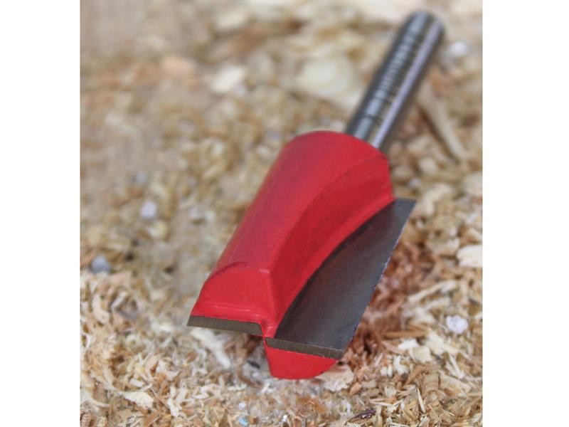 A Faithfull plunge router with a fine depth adjuster and a guide fence, for cutting grooves, rebates, and profiles in timber.