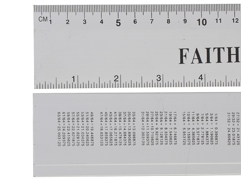 Faithfull FAIRULE300 Aluminium Rule 300mm / 12in