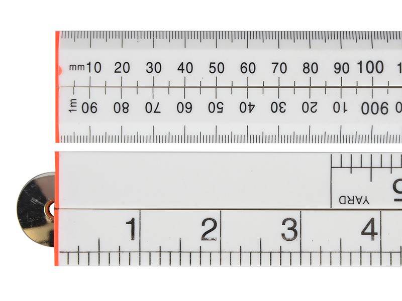 Faithfull FAIRULEFOLDW Folding Rule White ABS Plastic 1m / 39in
