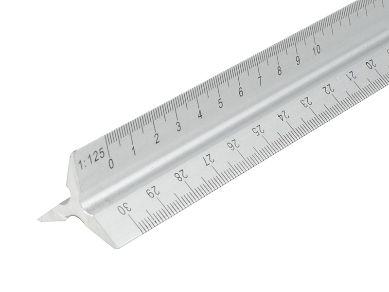 Faithfull FAIRULETRI Aluminium Triangle Scale Rule 300mm