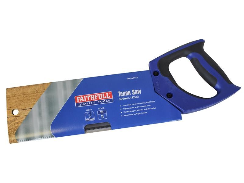 A saw with a hardened blade and a comfortable handle, for cutting timber, metal, or masonry.