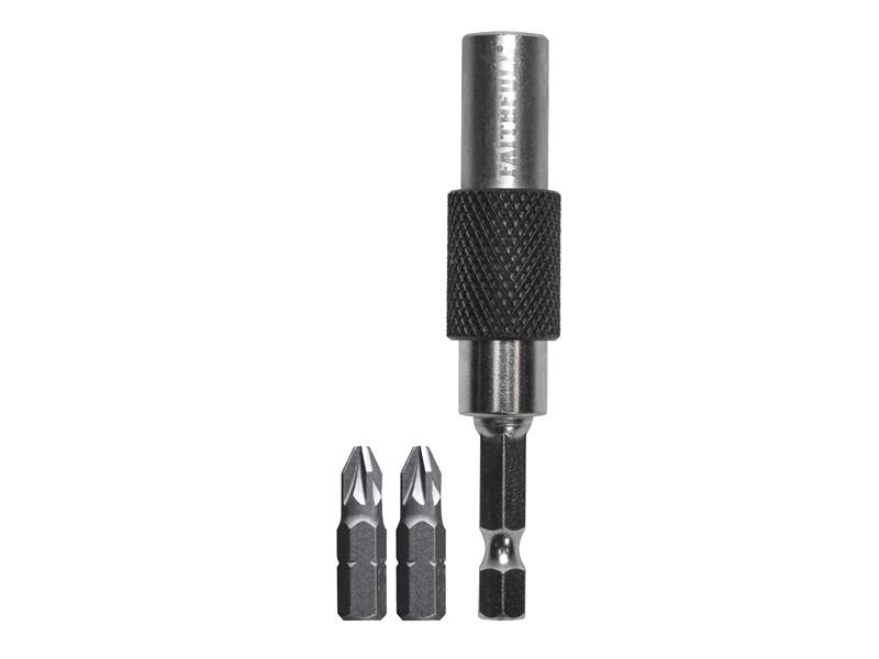 Faithfull FAISBMBH15 15° Flexi Bit Holder 75mm & PZ2(x2) Bits