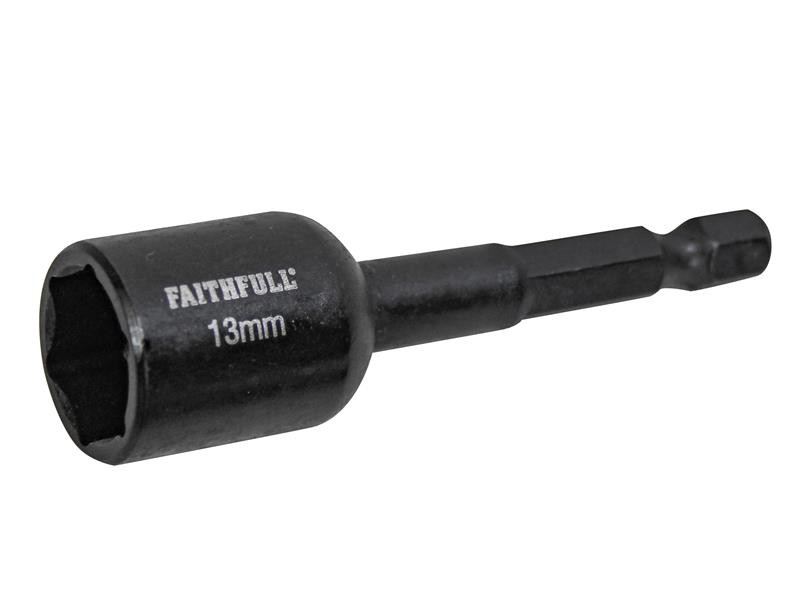 Photo of Faithfull FAISBMNUT13I Magnetic IMpact Nut Driver 13mm x 1/4in Hex