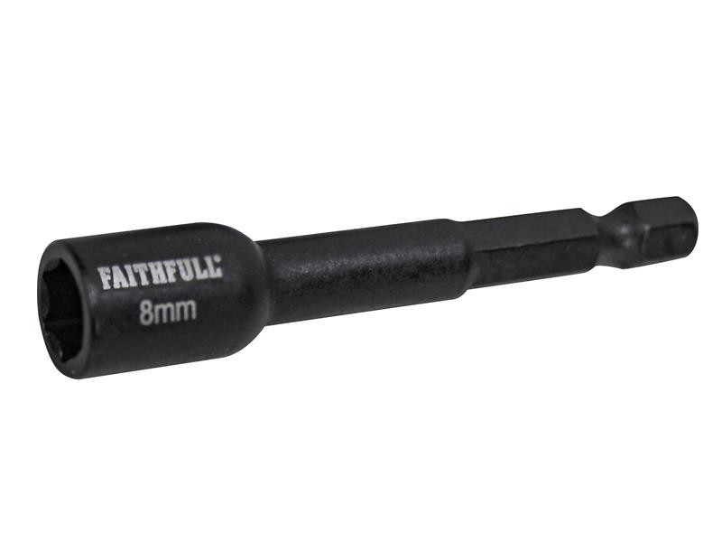 Photo of Faithfull FAISBMNUT8I Magnetic IMpact Nut Driver 8mm x 1/4in Hex