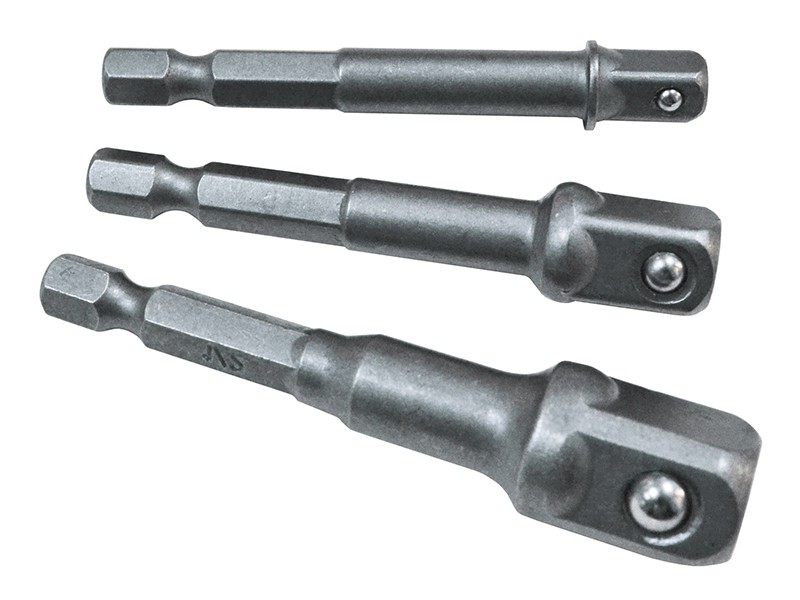 Faithfull FAISBSOCDRIV Hex to Square Drive Adaptor Set, 3 Piece