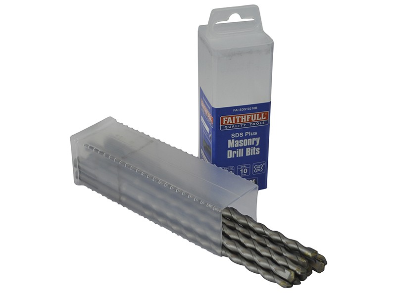 A set of 10 Faithfull screwdrivers with colour-coded handles covering a range of flathead and Phillips sizes.,