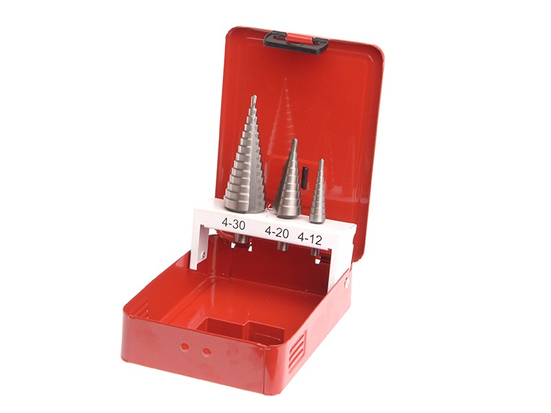 Faithfull FAISDSET3 HSS Step Drill Bit Set of 3 4-30mm